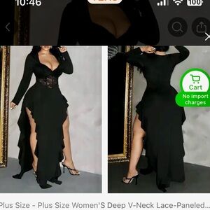 Fashion to Figure Elegant Black High Low Dress